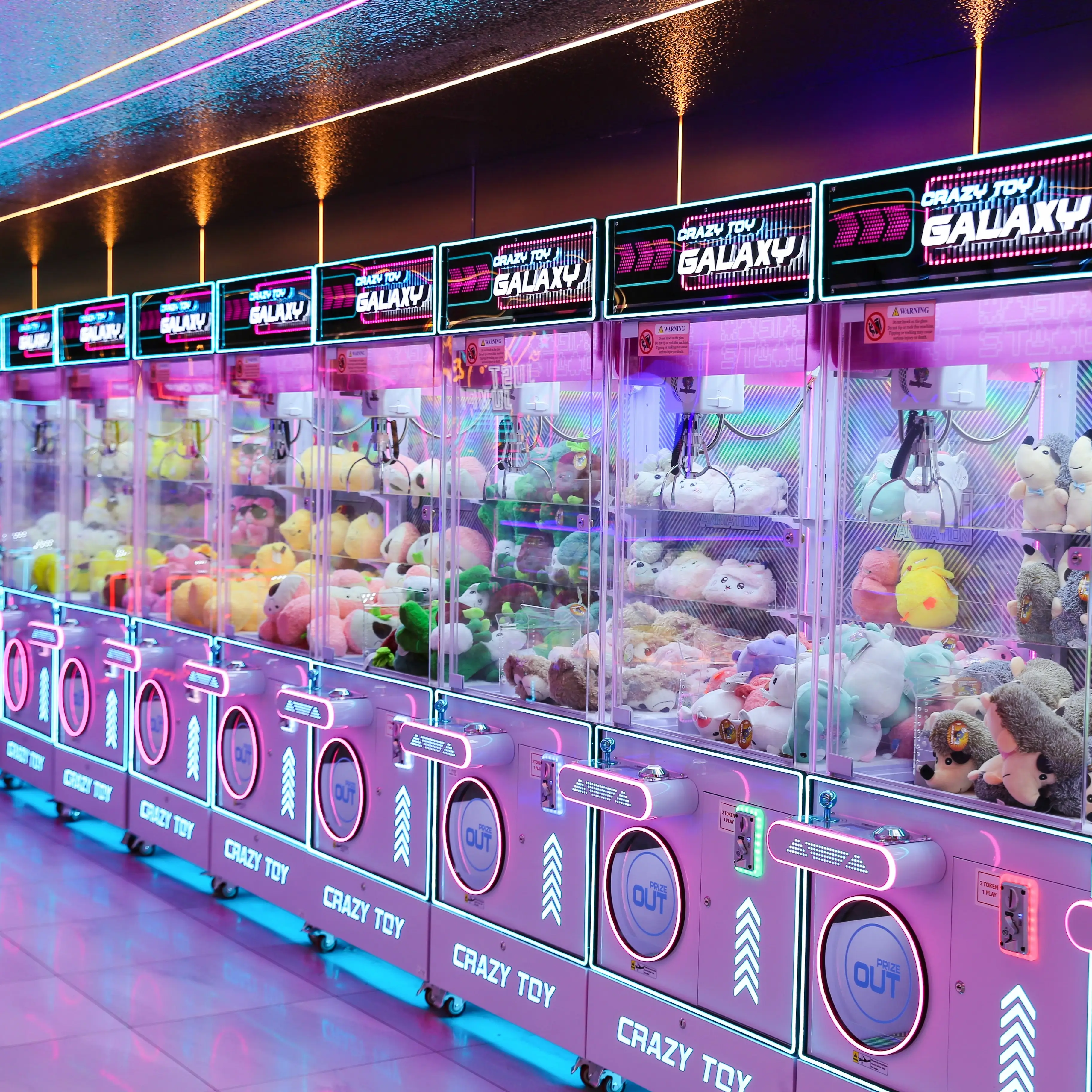 Claw machines at Lucky Claw